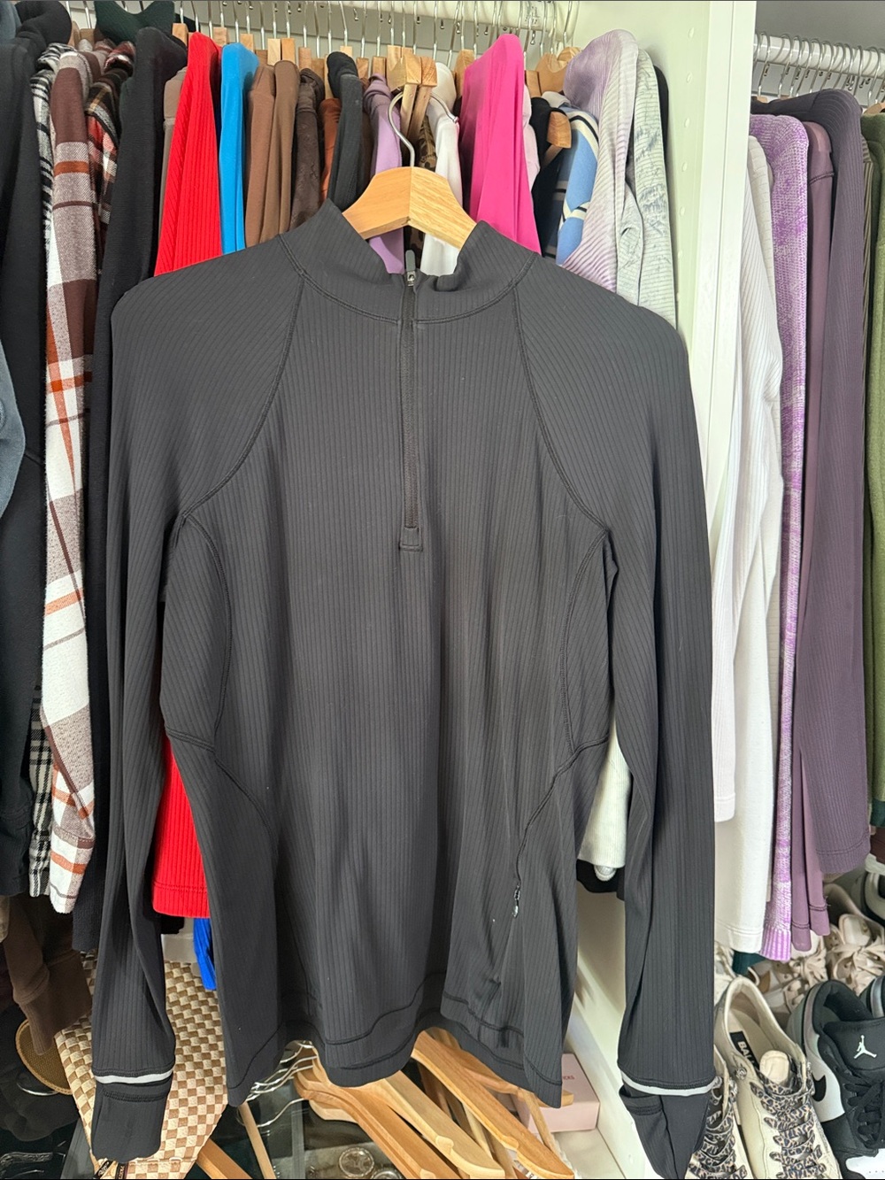 Lululemon It’s rulu run ribbed half zip